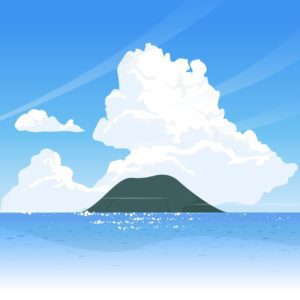 구름 섬 윤슬
