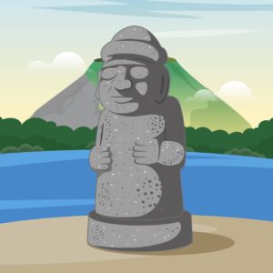 돌하르방 동상 일러스트