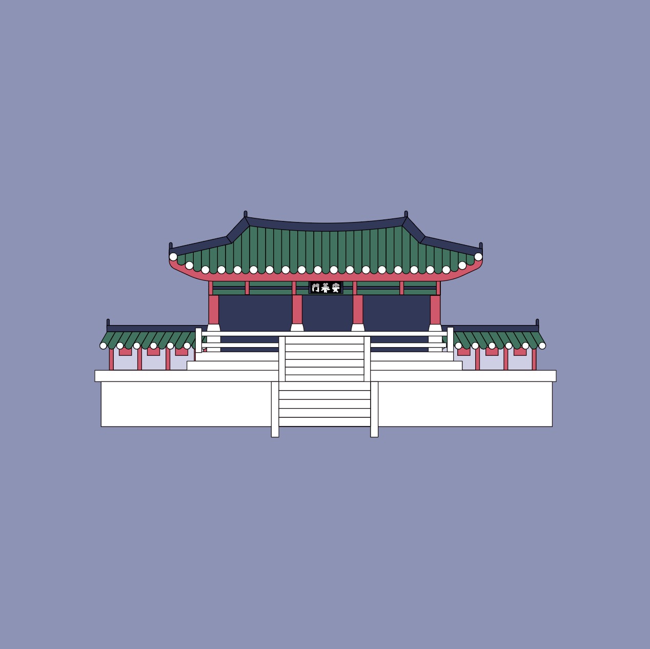 불국사 입구 일러스트