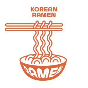 라면 국수 디자인
