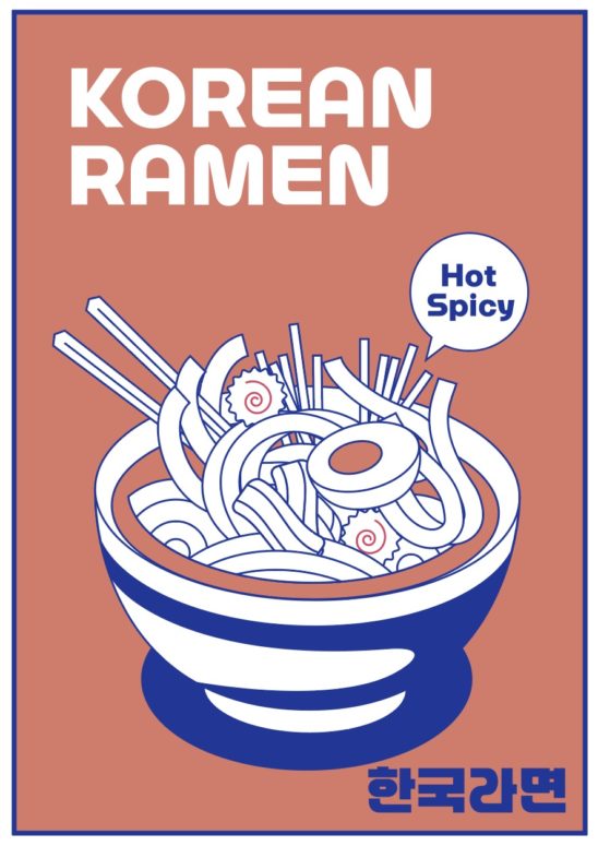 한국 라면 포스터