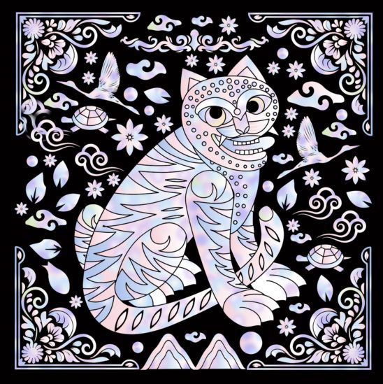 호작도 나전칠기 자개