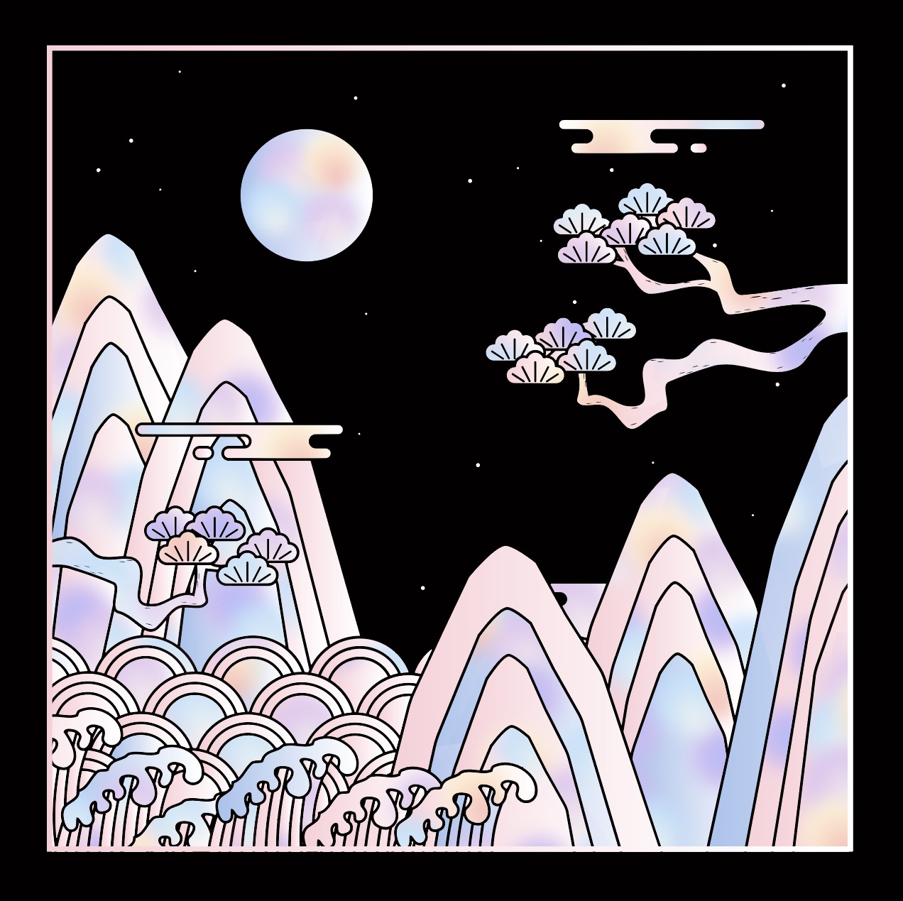 민화 나전칠기 자개