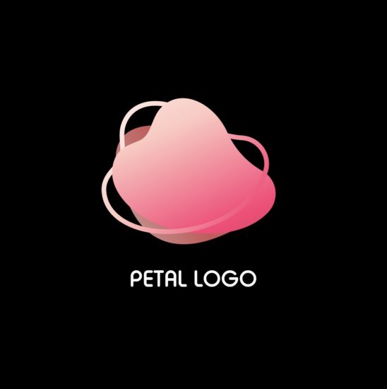 분홍 꽃잎 로고