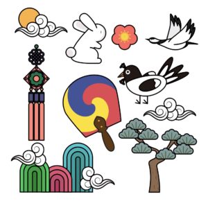 민화 한국 전통 아이템 다운로드 할 수 있는 ai 벡터 이미지입니다- 어반브러시