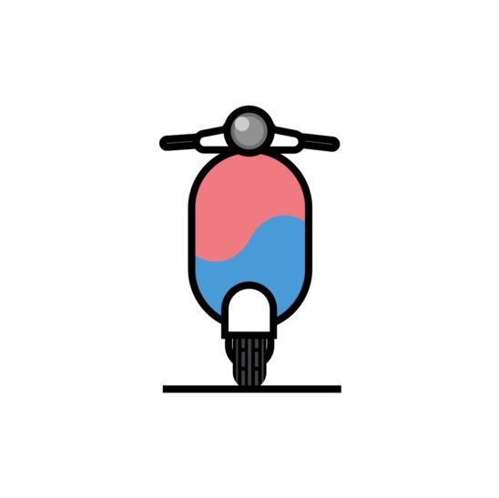 태극기 오토바이 스쿠터