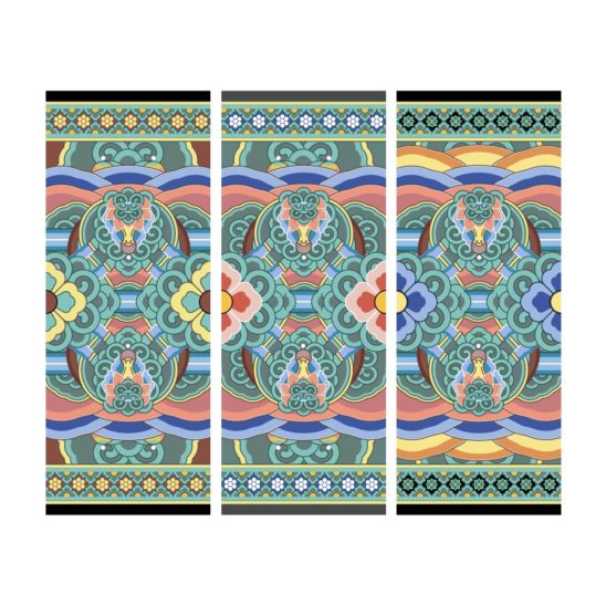 단청 패턴 일러스트