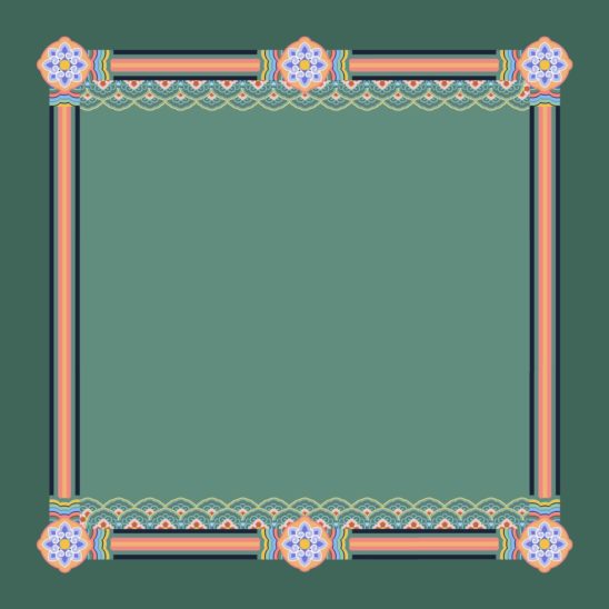단청 프레임 일러스트