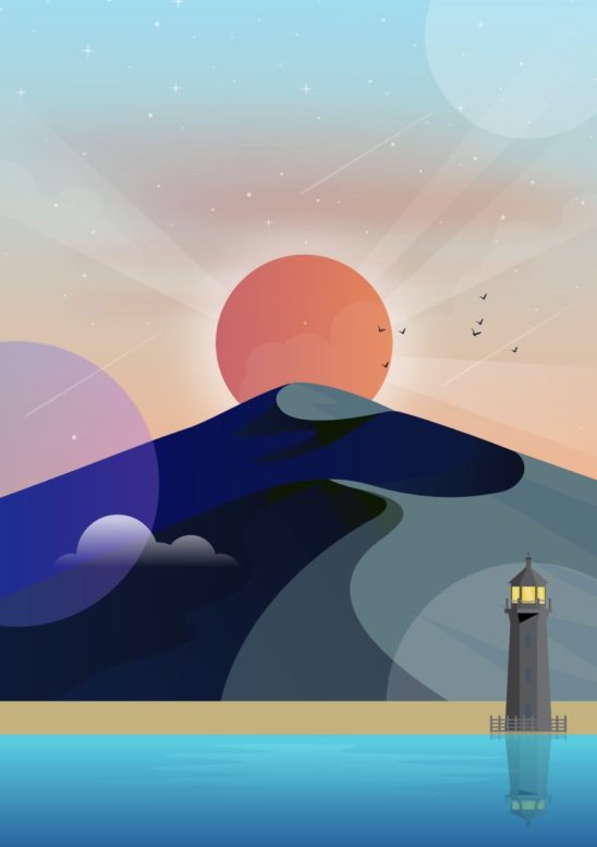 일출 산 포스터