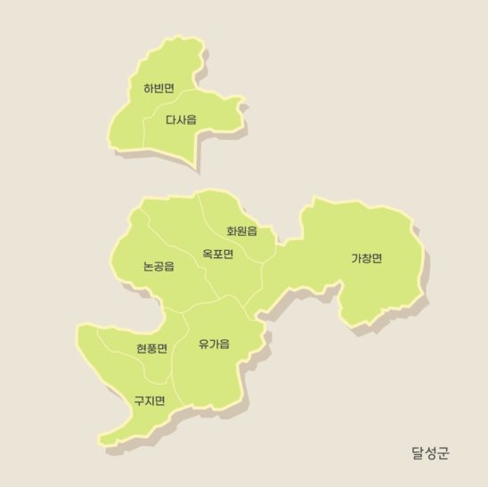대구광역시 달성군 지도