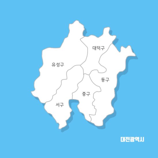 대전 광역시 지도