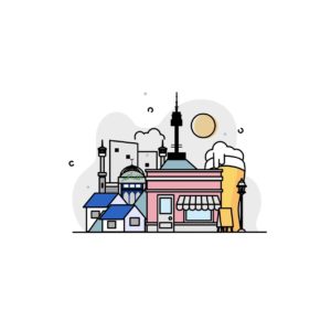 이태원 랜드마크 일러스트
