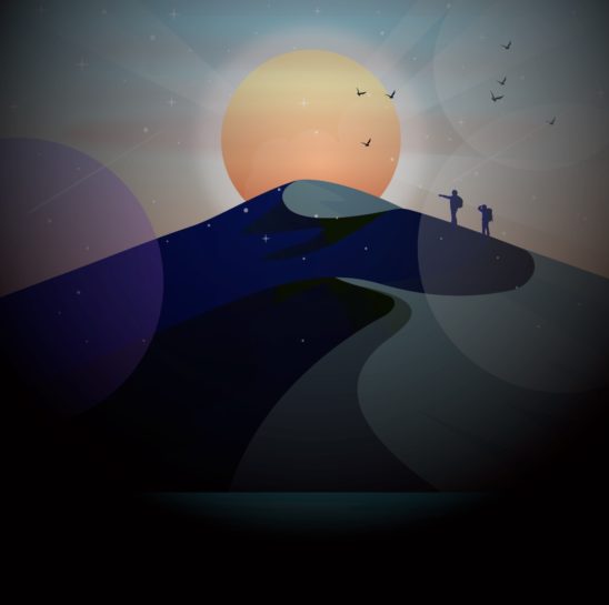 등산 정상 배경