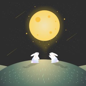 보름달 토끼 우주