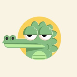 귀여운 악어 캐릭터