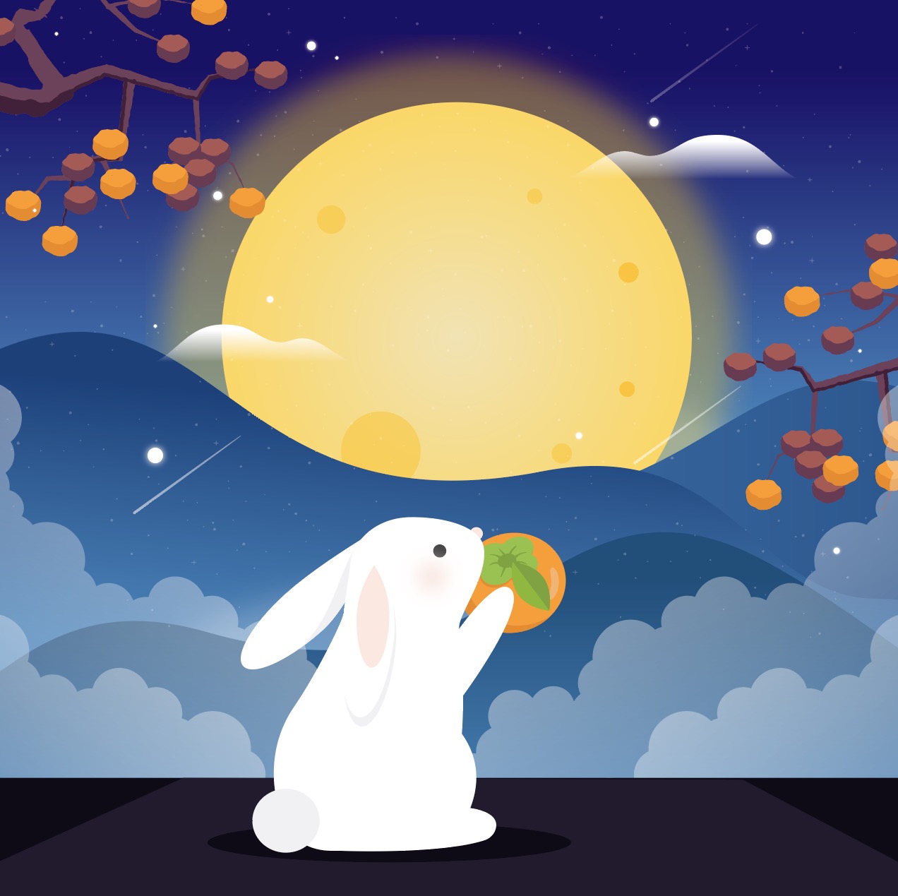 보름달 토끼 추석