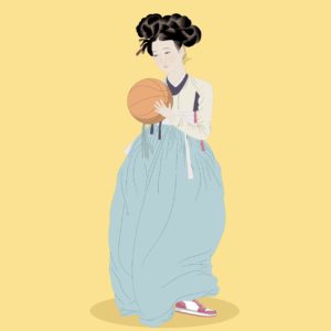 농구 미인도 일러스트