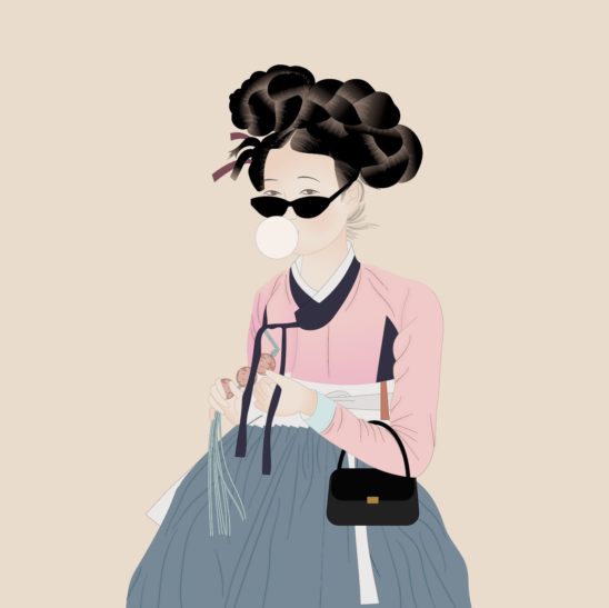 현대 미인도 패러디