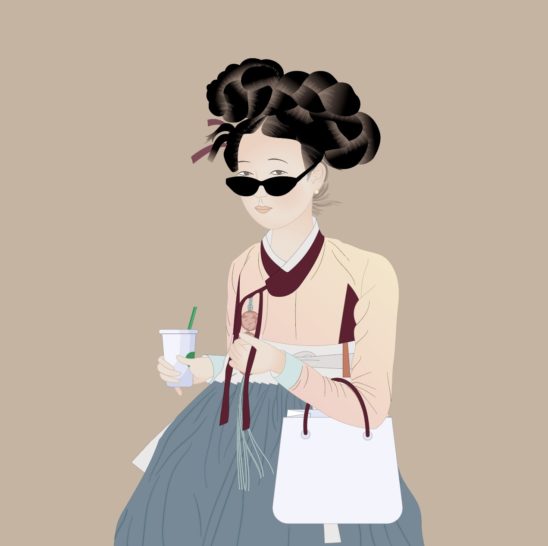 커피 미인도 고화질