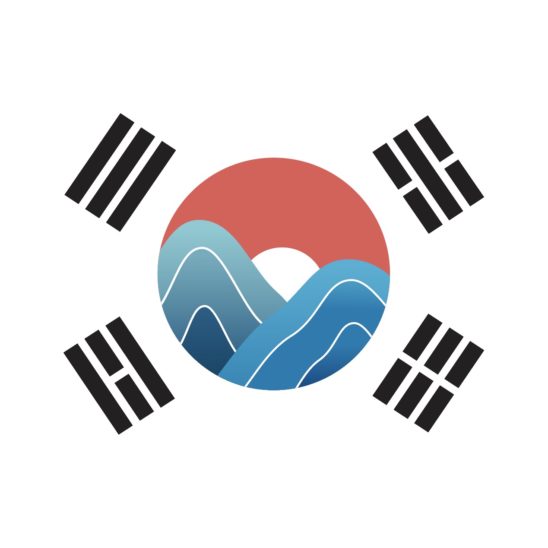 태극기 산 일러스트