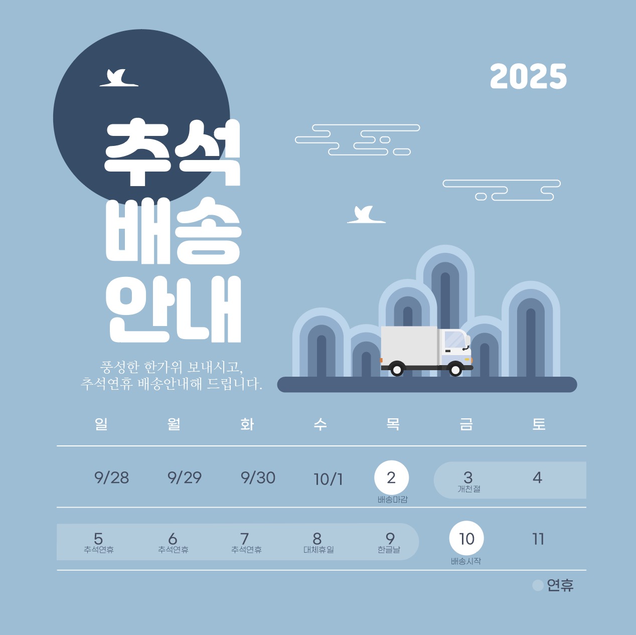 2025 추석 연휴
