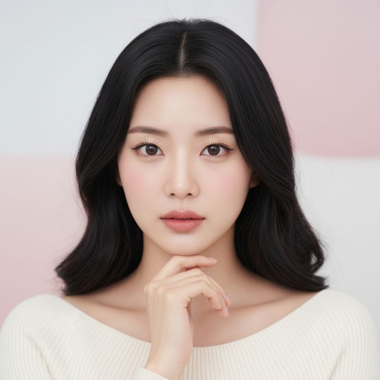 20대 여성 뷰티 모델 AI 생성 이미지