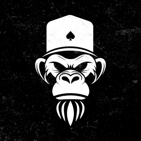 고릴라 모자 실루엣