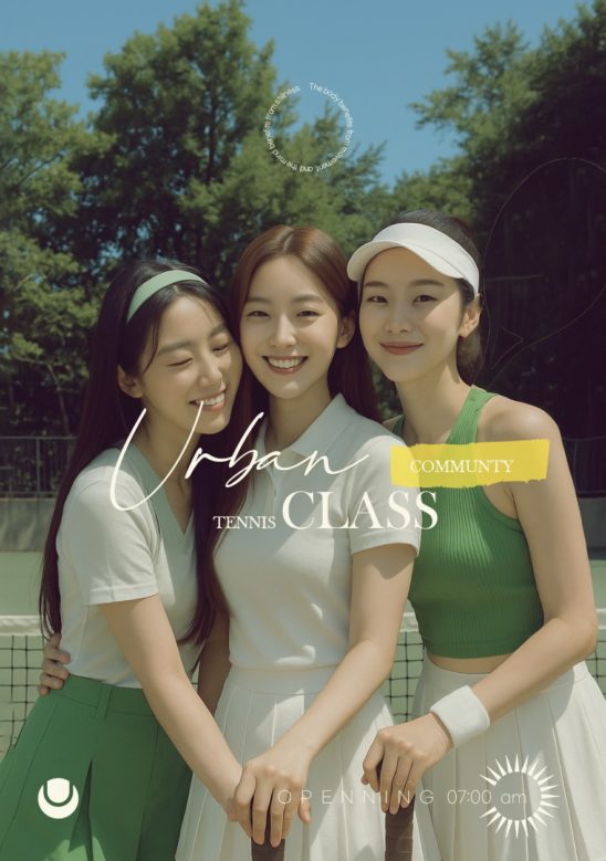 테니스 수업 포스터