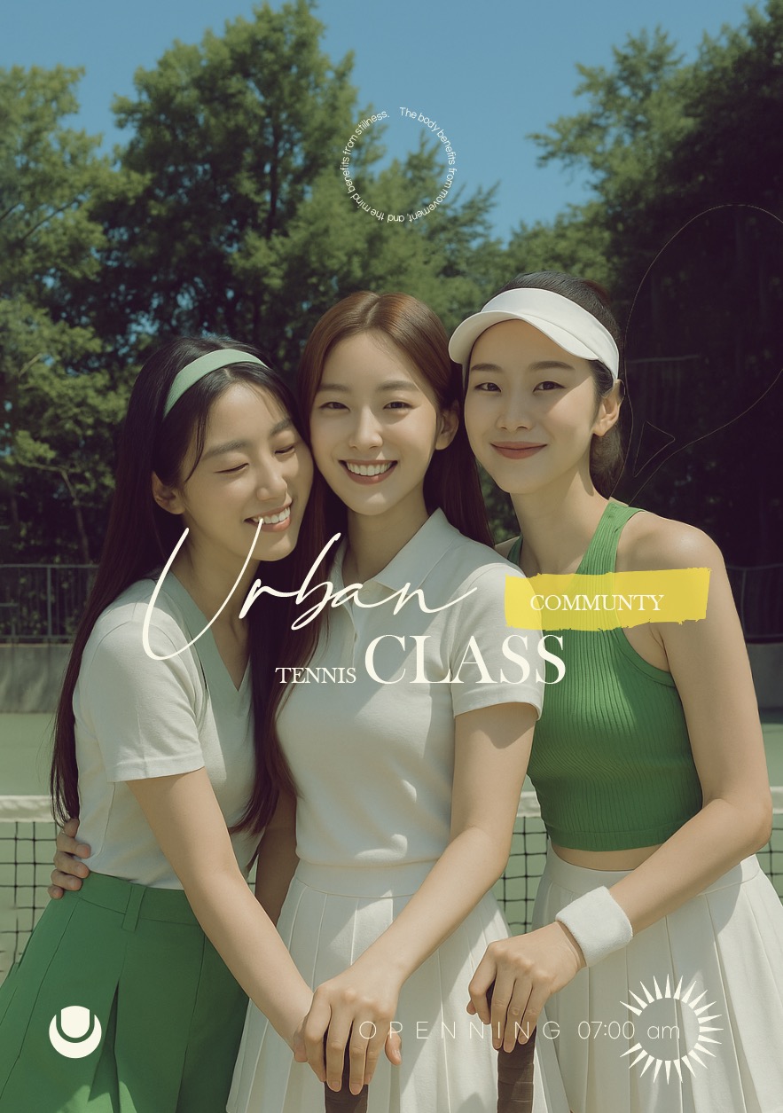 테니스 수업 포스터