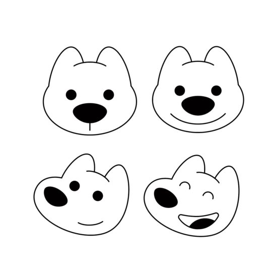강아지 얼굴 도안