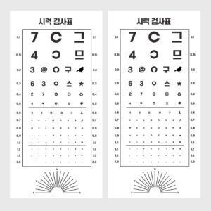 시력 검사표 검사지