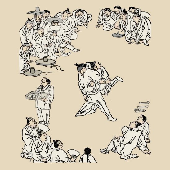 김홍도 씨름 풍속화