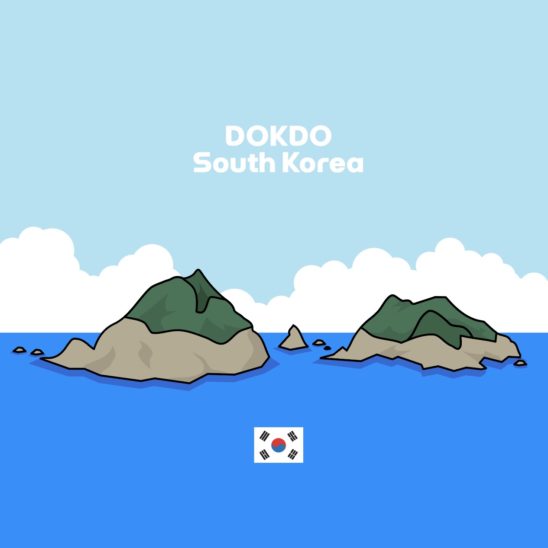 대한민국 독도 일러스트