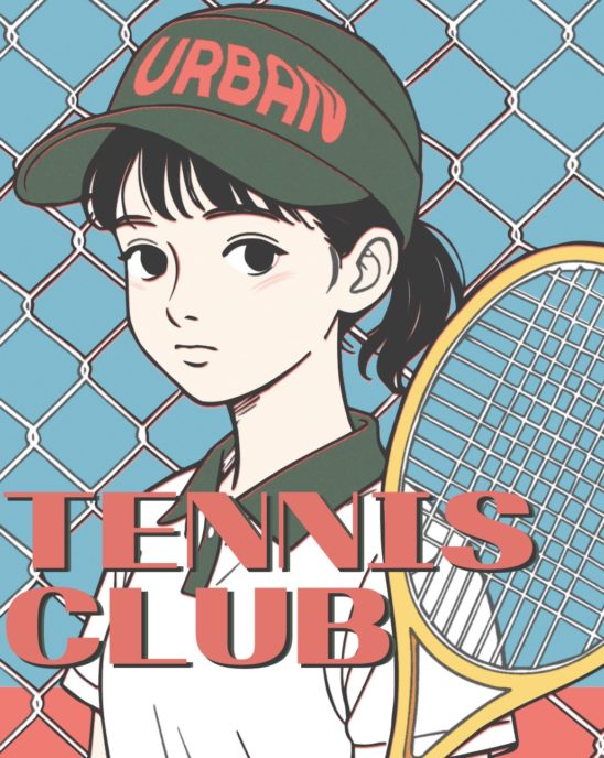 시티팝 테니스 일러스트