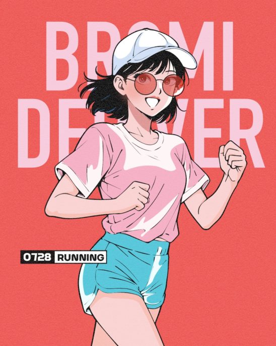 시티팝 달리기 여성