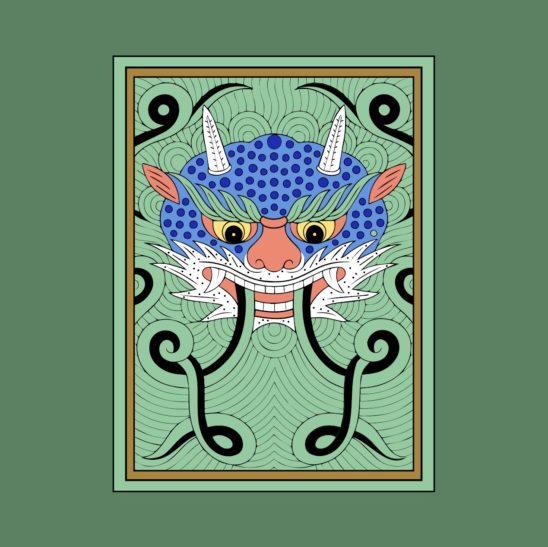 사찰 귀면화 도깨비