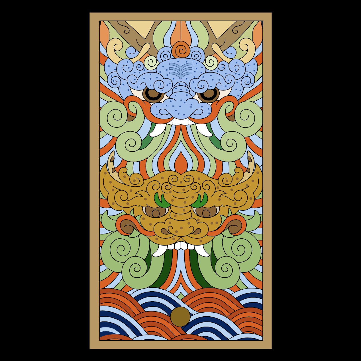 Joseon Army Long Shield Goblin Design Illustration AI Download