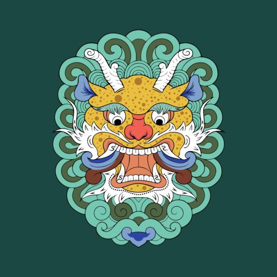 전통 단청 도깨비