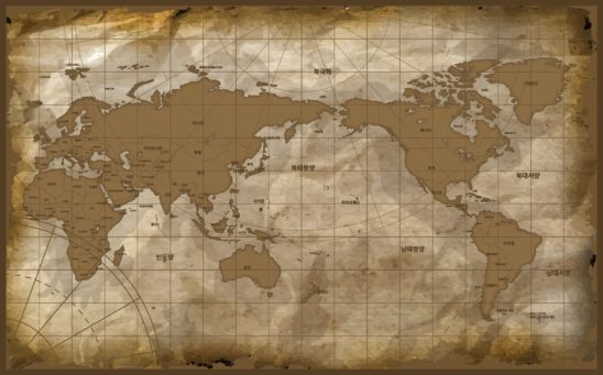 탐험지도 보물지도 세계지도