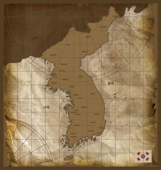 한반도 한국지도 탐험지도