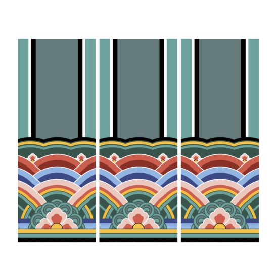 단청 문양 반주화