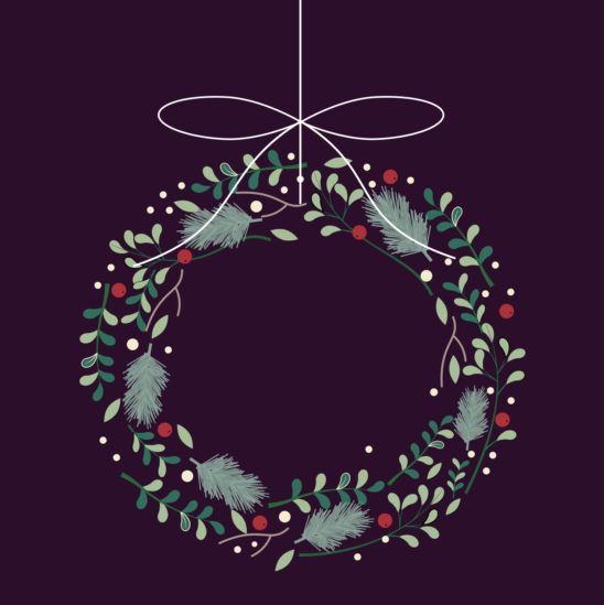 겨울 화환 크리스마스