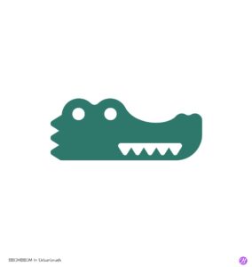 귀여운 악어 아이콘
