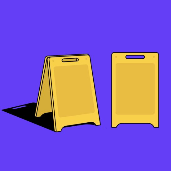 공사장 주의 간판