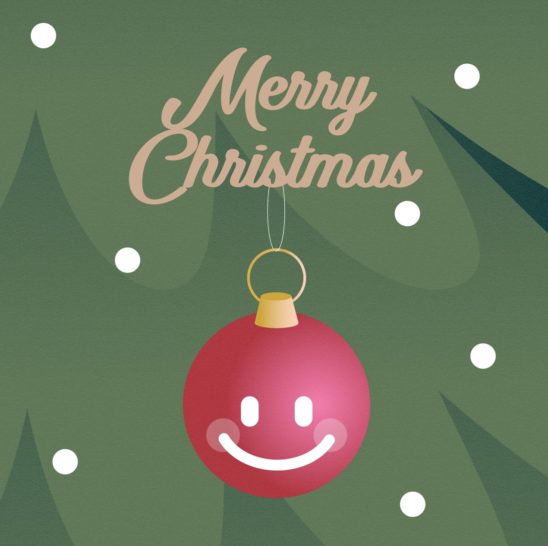 크리스마스 장식볼 스마일
