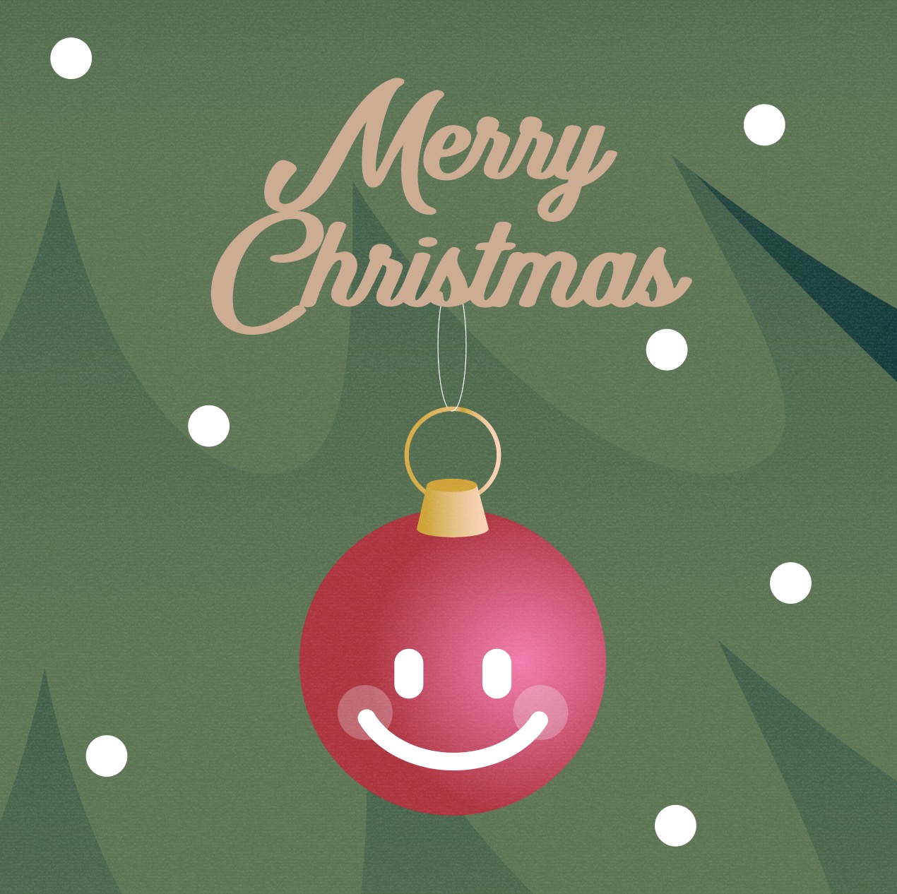 크리스마스 장식볼 스마일