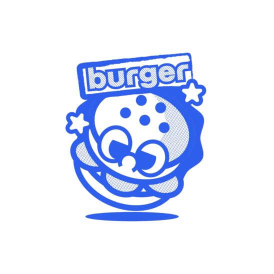 햄버거 캐릭터 로고