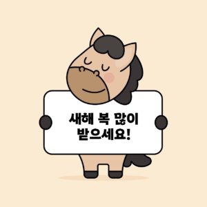 병오년 말 캐릭터 푯말 다운로드 할 수 있는 ai 벡터 이미지입니다- 어반브러시