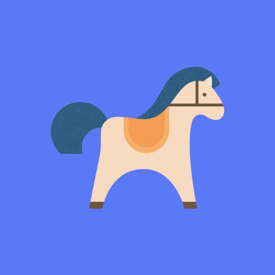 목마 장난감 일러스트