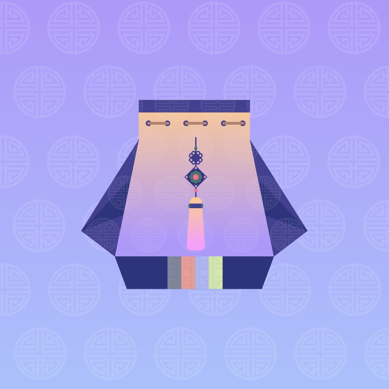 Download Korean traditional lucky bag illustration